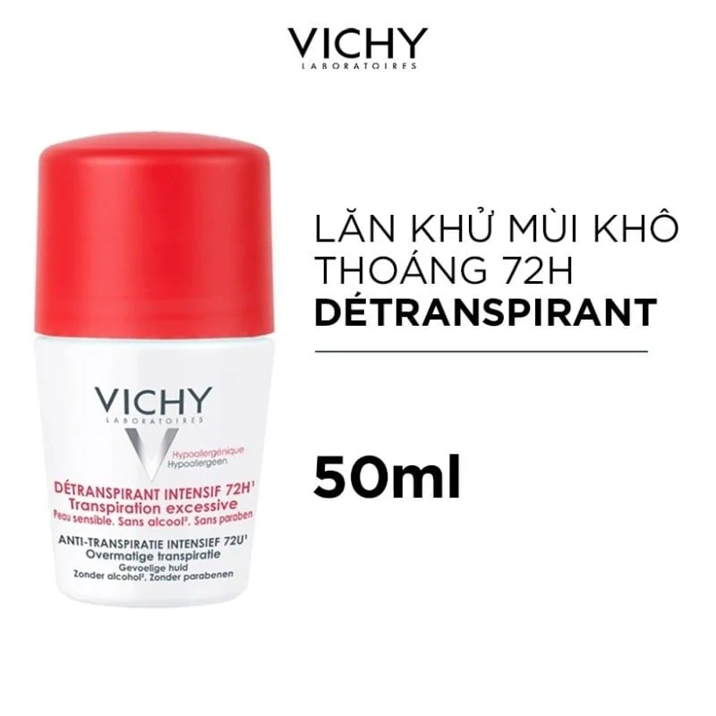 Vichy Lăn Khử Mùi Detranspirant Intensif 72h Transpiration Excessive