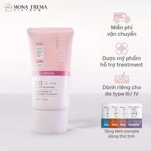 Kem Chống Nắng Monafrema SUNPRE DD X-Treme 50+ Sunscreen Foundation 50ML