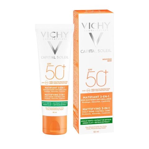 Kem Chống Nắng Kiềm Dầu Vichy Capital Soleil Mattifying 3in1 SPF50+