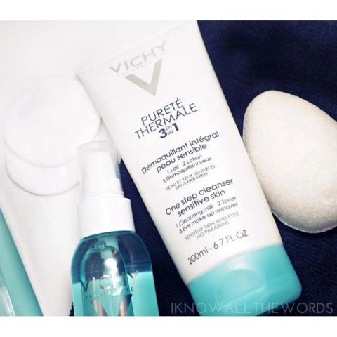 Bộ Sản Phẩm Vichy Pureté Thermale 3in1 One Step Cleanser Sensitive Skin And Eyes