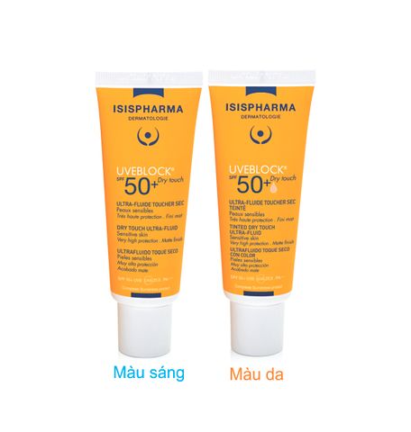 IsisPharma UVEBLOCK® SPF 50+ dry touch (Thích hợp cho da dầu, nhạy cảm, đổ mồ hôi nhiều)