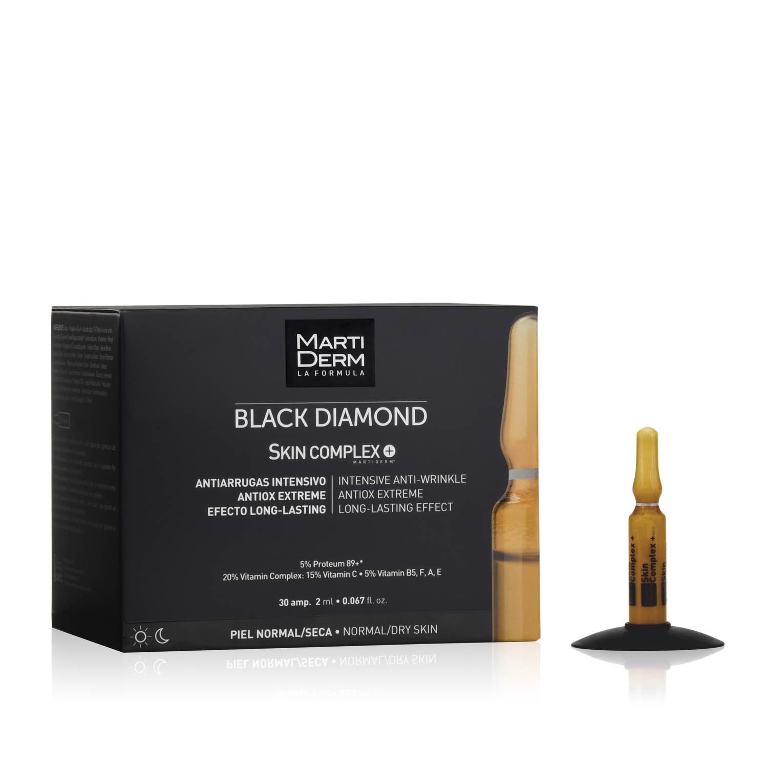 Ampoule Chống Oxy Hoá, Trẻ Hóa & Làm Sáng Da 5% Proteum 89+, 15% LAA - MartiDerm Black Diamond Skin Complex+