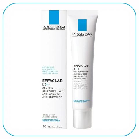 Kem giảm mụn đầu đen La Roche-Posay Effaclar K+Oily Skin Renovating Care Anti-Oxidant Anti-Sebum 8HR