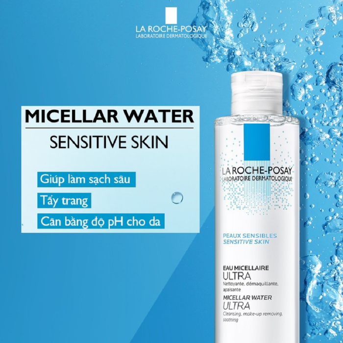 Nước làm sạch sâu và tẩy trang La Roche-Posay Micellar Water Ultra Sensitive Skin dành cho da nhạy cảm