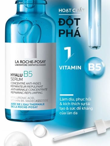 Tinh chất La Roche-Posay Hyalu B5 Serum hỗ trợ tái tạo da, giúp da đàn hồi, săn chắc hơn