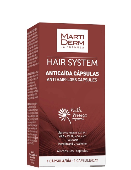 Viên Uống Hỗ Trợ Dưỡng Tóc Giảm Gãy Rụng - Martiderm Hair System Anti Hair-Loss Capsules (60 Viên)