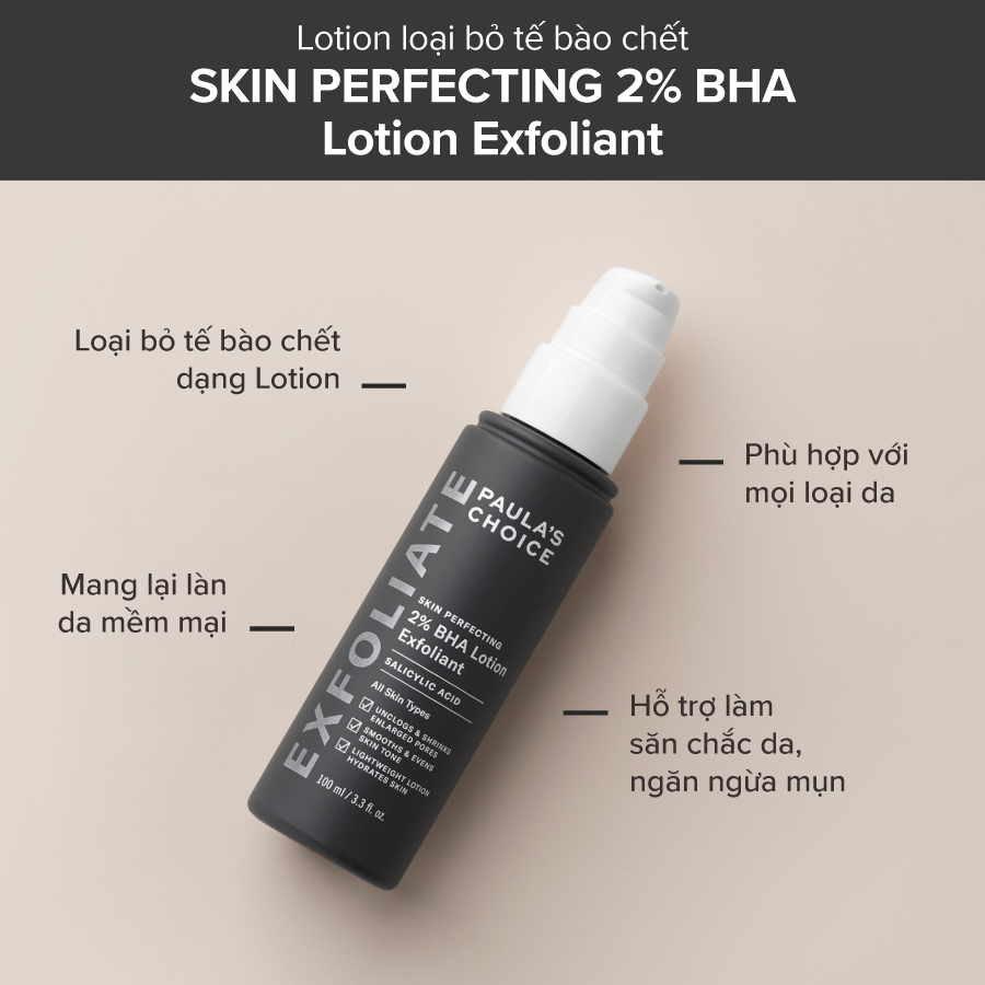 Lotion Loại Bỏ Tế Bào Chết Paula's Choice Skin Perfecting 2% Bha Lotion Exfoliant