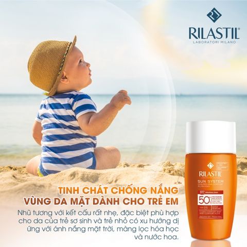 Tinh Chất Chống Nắng Vùng Da Mặt Trẻ Nhỏ Rilastil Sun System Pediatric Ppt Baby Comfort Fluid Spf 50+ 50Ml