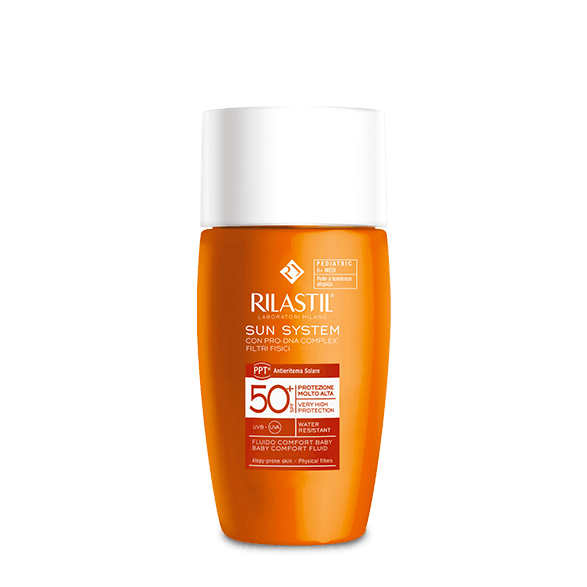 Tinh Chất Chống Nắng Vùng Da Mặt Rilastil Sun System Ppt Water Touch Fluid Reduced Eye Stinging Spf 50+ 50Ml