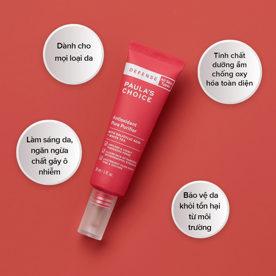 TINH CHẤT CHỐNG LÃO HÓA LÀM THOÁNG LỖ CHÂN LÔNG PAULA'S CHOICE DEFENSE ANTIOXIDANT PORE PURIFIER