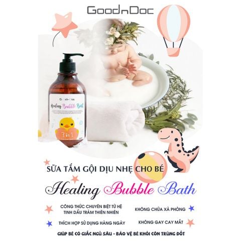 Dầu Gội Và Sữa Tắm Hỗ Trợ Giấc Ngủ Ngon Cho Bé Goodndoc Healing Bubble Bath 500ml
