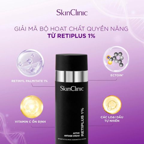 Skin clinic Retiplus 1% - Kem Dưỡng Chống Lão Hóa Chuyên Sâu