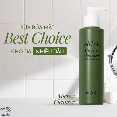 oh!oh! Microx Cleanser - Sữa Rửa Mặt Detox Làm Sạch Sâu Cho Mọi Loại Da