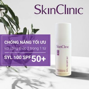 Skin clinic Syl 100 Spf50+ - Kem Chống Nắng Thích Hợp Cho Da Mụn, Nhạy Cảm