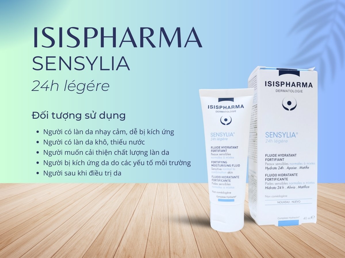 IsisPharma SENSYLIA® 24h légère (Giữ ẩm, giảm kích ứng da cho da dầu và da nhạy cảm)