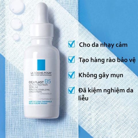 Serum phục hồi, dưỡng ẩm da Laroche Posay Cicaplast B5 Ultra Repair Serum