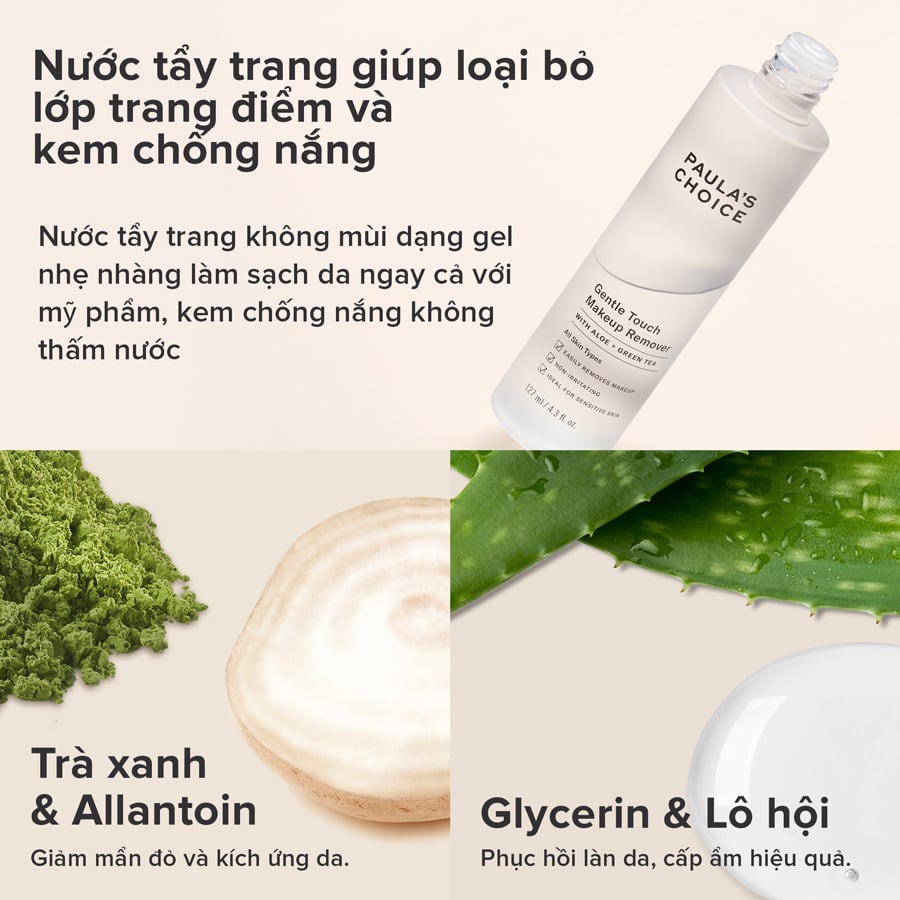 Nước Tẩy Trang 2 Trong 1 Dịu Nhẹ Paula's Choice Gentle Touch Makeup Remover