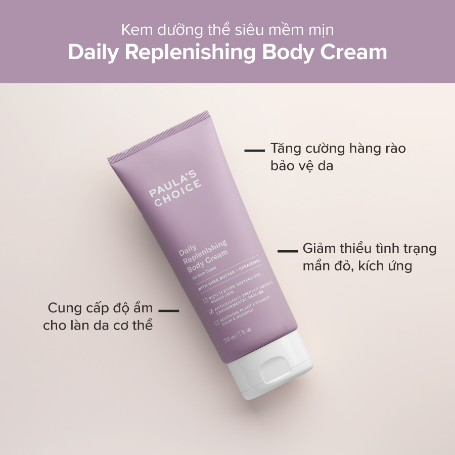 Kem Dưỡng Thể Siêu Mềm Mịn Paula's Choice Daily Replenishing Body Cream