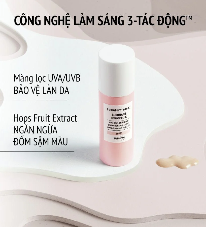 LUMINANT DEFENSE FLUID SPF50 - Sữa dưỡng chống nắng SPF50 bảo vệ da, ngừa đốm sạm màu