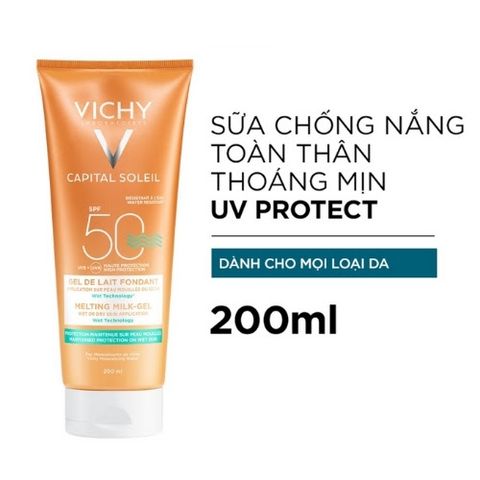 Kem chống nắng toàn thân Vichy Capital Soleil Body Melting Milk Gel SPF 50