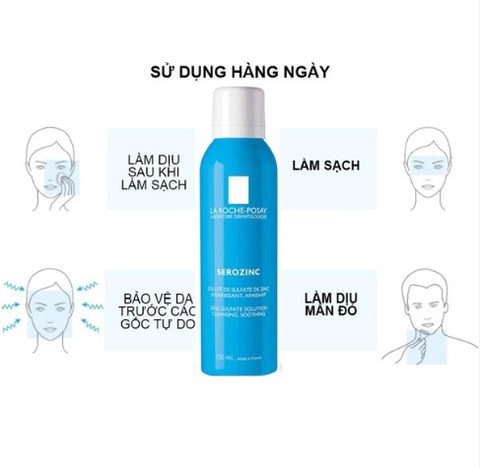 Nước khoáng LA ROCHE POSAY Serozinc Zinc Sulfate Solution Cleansing làm sạch & dịu da