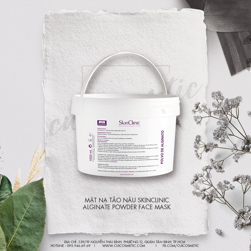 Skin clinic Alginate Powder - Bột Mặt Nạ Tảo Cung Cấp Độ Ẩm Sâu Cho Da