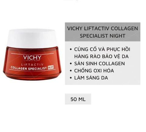 Kem Dưỡng Vichy Liftactiv Collagen Specialist Night