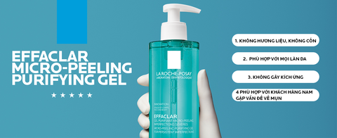 Gel rửa mặt & tắm La Roche-Posay EFFACLAR MICRO PEELING GEL