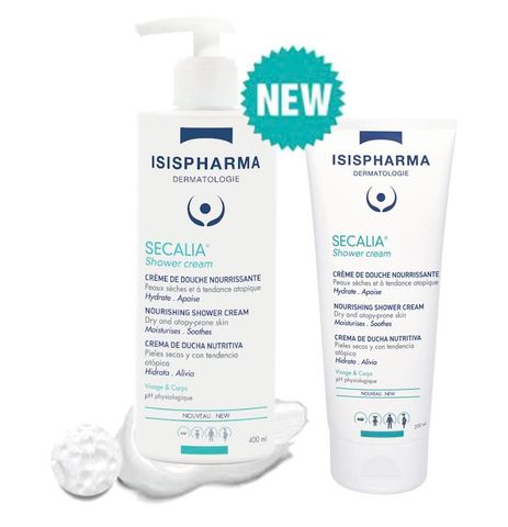 IsisPharma SECALIA® Shower cream (Sữa tắm giảm viêm, đỏ da, ngứa, giữ ẩm làm mềm da)