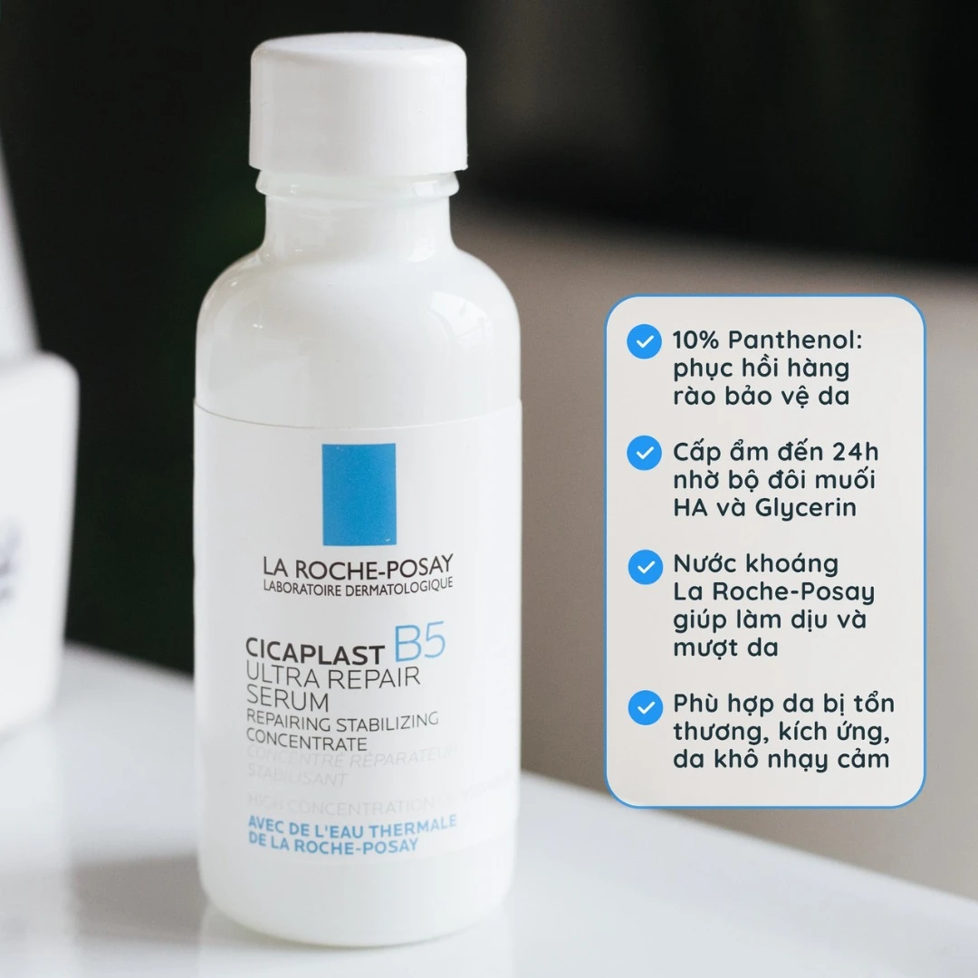 Serum phục hồi, dưỡng ẩm da Laroche Posay Cicaplast B5 Ultra Repair Serum