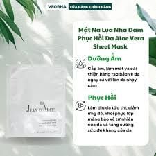 J166 - Aloe Vera Sheet Mask - Mặt nạ lụa Lô hội làm dịu da, giảm kích ứng