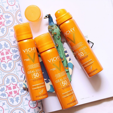 VICHY IDEAL CAPITAL SOLEIL SPF50 UVB+UVA INVISIBLE HYDRATING MIST - CHAI XỊT CHỐNG NẮNG DẠNG PHUN SƯƠNG LÂU TRÔI SPF50, CHỐNG TIA UVB+UVA