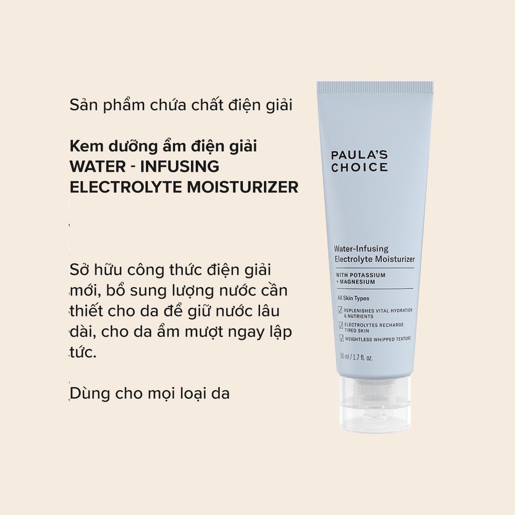 Kem Dưỡng Ẩm Giàu Chất Điện Giải Paula's Choice Water – Infusing Electrolyte Moisturizer