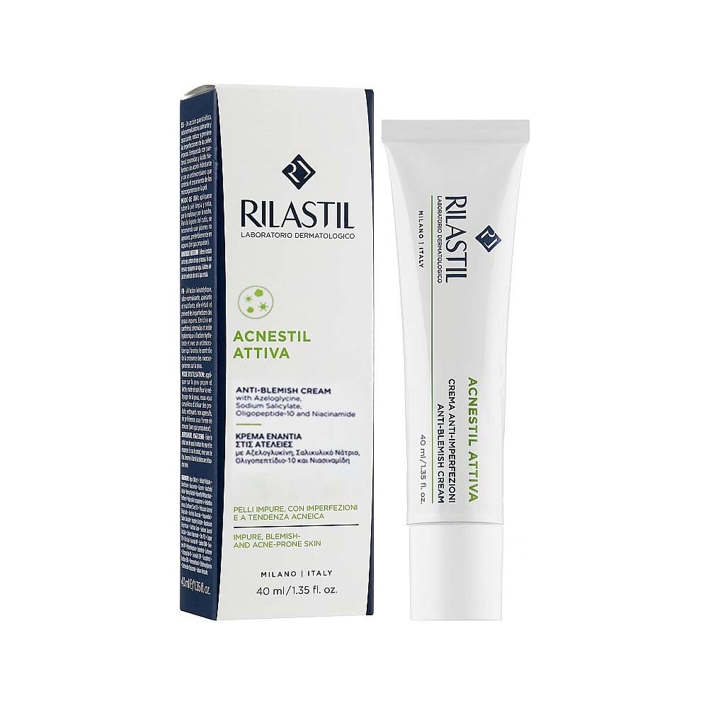Kem Dưỡng Ẩm, Kiềm Dầu Ngừa Mụn Dành Cho Da Mụn Rilastil Acnestil Attiva Cream 40Ml