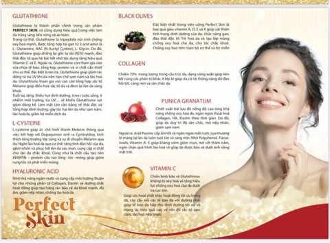 Viên Uống Trắng Da Aie Pharmaceuticals Perfect Skin Natural Skin Whitening & Anti Aging Formula Aie Pharmaceuticals