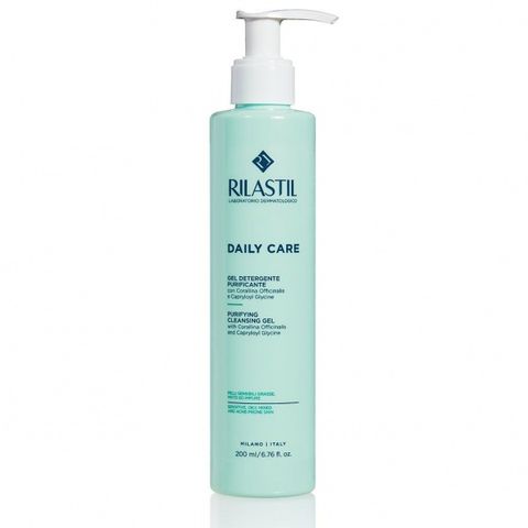 Gel Rửa Mặt Cho Da Dầu Nhờn, Da Hỗn Hợp Rilastil Daily Care Purifying Cleansing Gel 200Ml