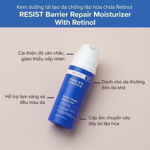 Kem Dưỡng Ẩm Tái Tạo Hàng Rào Bảo Vệ Da Paula's Choice Resist Barrier Repair Moisturizer With Retinol