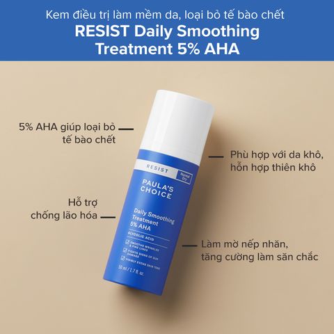 Loại Bỏ Tế Bào Chết Paula's Choice Resist Daily Smoothing Treatment With 5% Aha