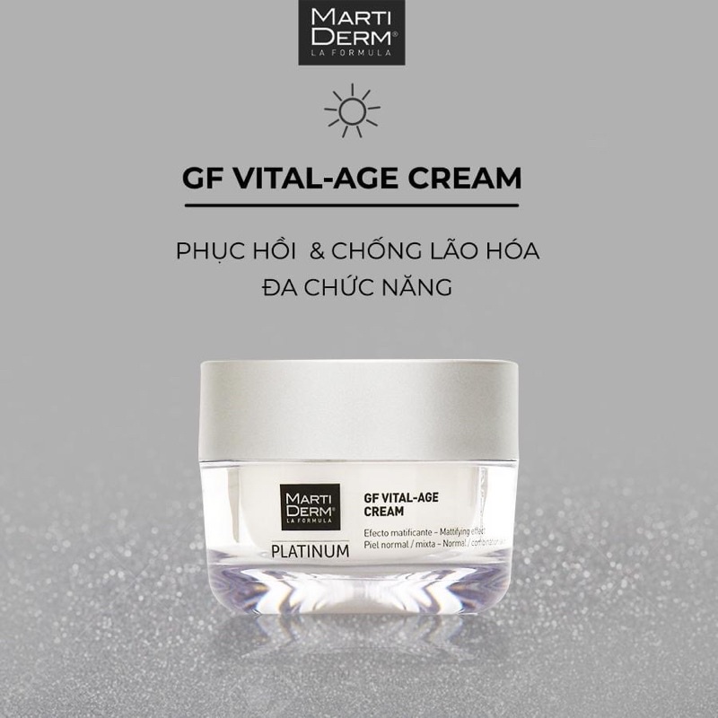 Kem Dưỡng Phục Hồi Chống Lão Hóa Đa Chức Năng - MartiDerm Platinum GF Vital Age Cream normal/mixed Skin (50ml)