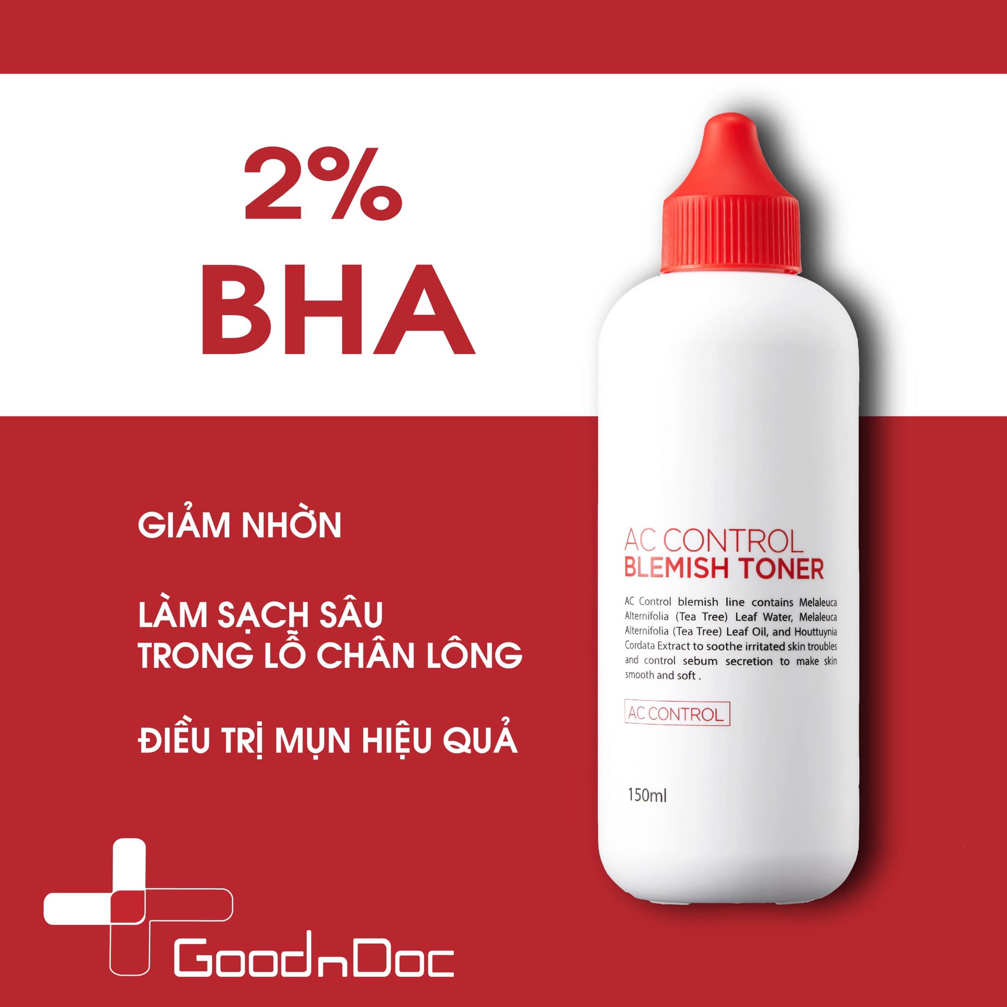 TONER CHO DA DẦU MỤN GOODNDOC AC CONTROL BLEMISH TONER