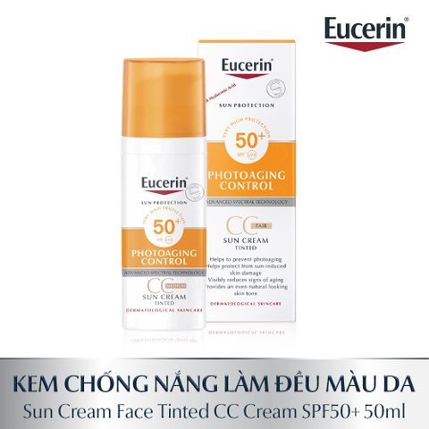 Kem Chống nắng Eucerin Sun Creme Face Tinted CC Creme SPF50+ 50ml