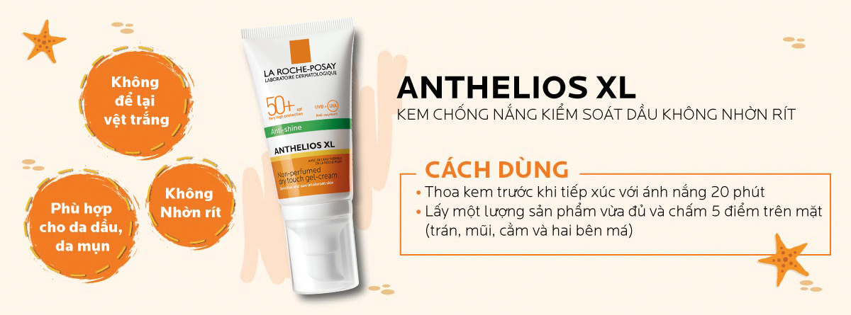 Kem Chống nắng La Roche-Posay Anthelios XL Non-Perfumed Dry Touch Gel Cream 50ml