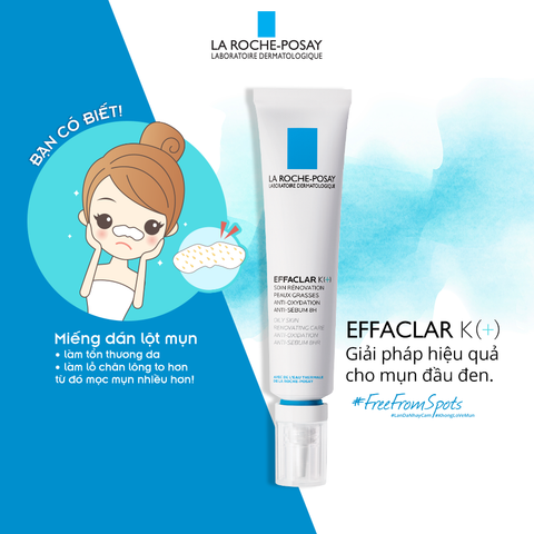 Kem Trị mụn La Roche-Posay Effaclar K+ Oily Skin 30ml