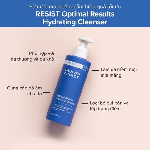 Sữa Rửa Mặt Dưỡng Ẩm Tối Ưu Paula's Choice Resist Optimal Results Hydrating Cleanser