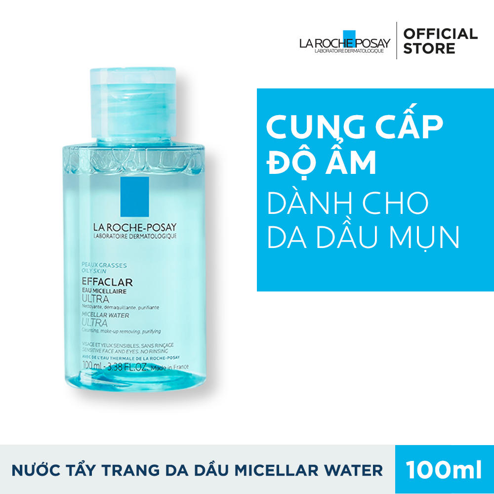 Nước tẩy trang La Roche Posay làm sạch sâu và kiểm soát bã nhờn cho da dầu mụn Effaclar