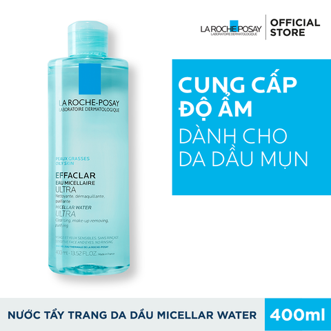 Nước tẩy trang La Roche Posay làm sạch sâu và kiểm soát bã nhờn cho da dầu mụn Effaclar