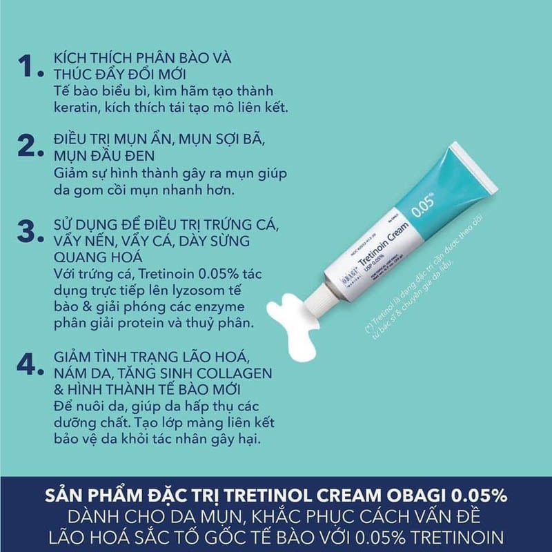 Kem Điều Trị Mụn, Nám Lão Hoá Da Obagi Tretinoin Cream 0.05%