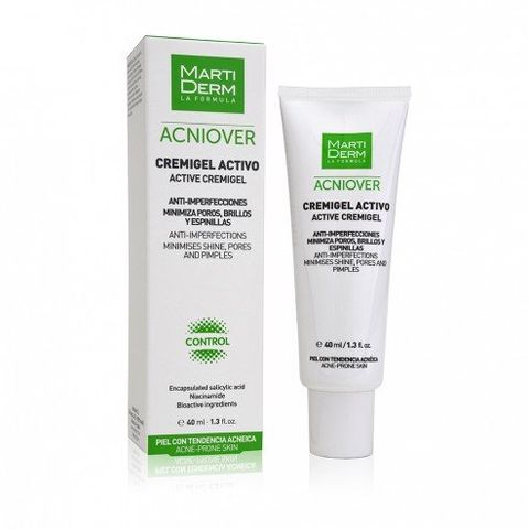 Kem Dưỡng Giảm Nhờn, Mụn & Se Lỗ Chân Lông - MartiDerm Acniover Cremigel Active (40ml)