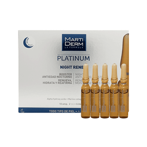 Ampoule Chống Lão Hoá & Tái Tạo Da Ban Đêm - MartiDerm Platinum Night Renew Ampoule 30amp