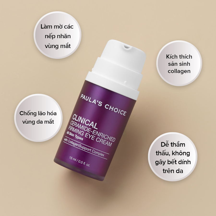 Kem Dưỡng Mắt Paula's Choice Clinical Ceramide – Enriched Firming Eye Cream